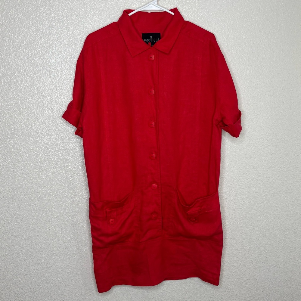 Vintage Linen Batwing dress with pockets